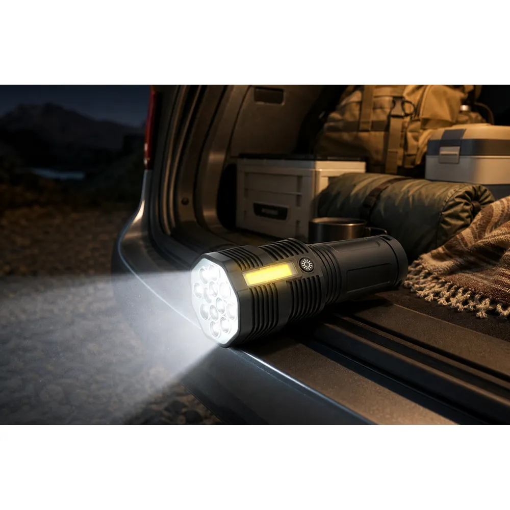 Cob Side 12 Super Bright LED Beads ABS Torch