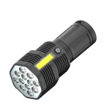 Cob Side 12 Super Bright LED Beads ABS Torch