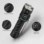 Rechargeable USB Aluminum Alloy IP68 Camping EDC Flashlight