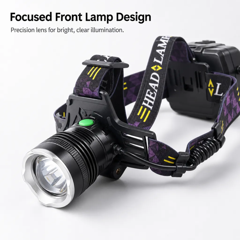 V68 P50 LED Rechargeable Zoom Headlamp 1000 lm 18650 Battery Head Light