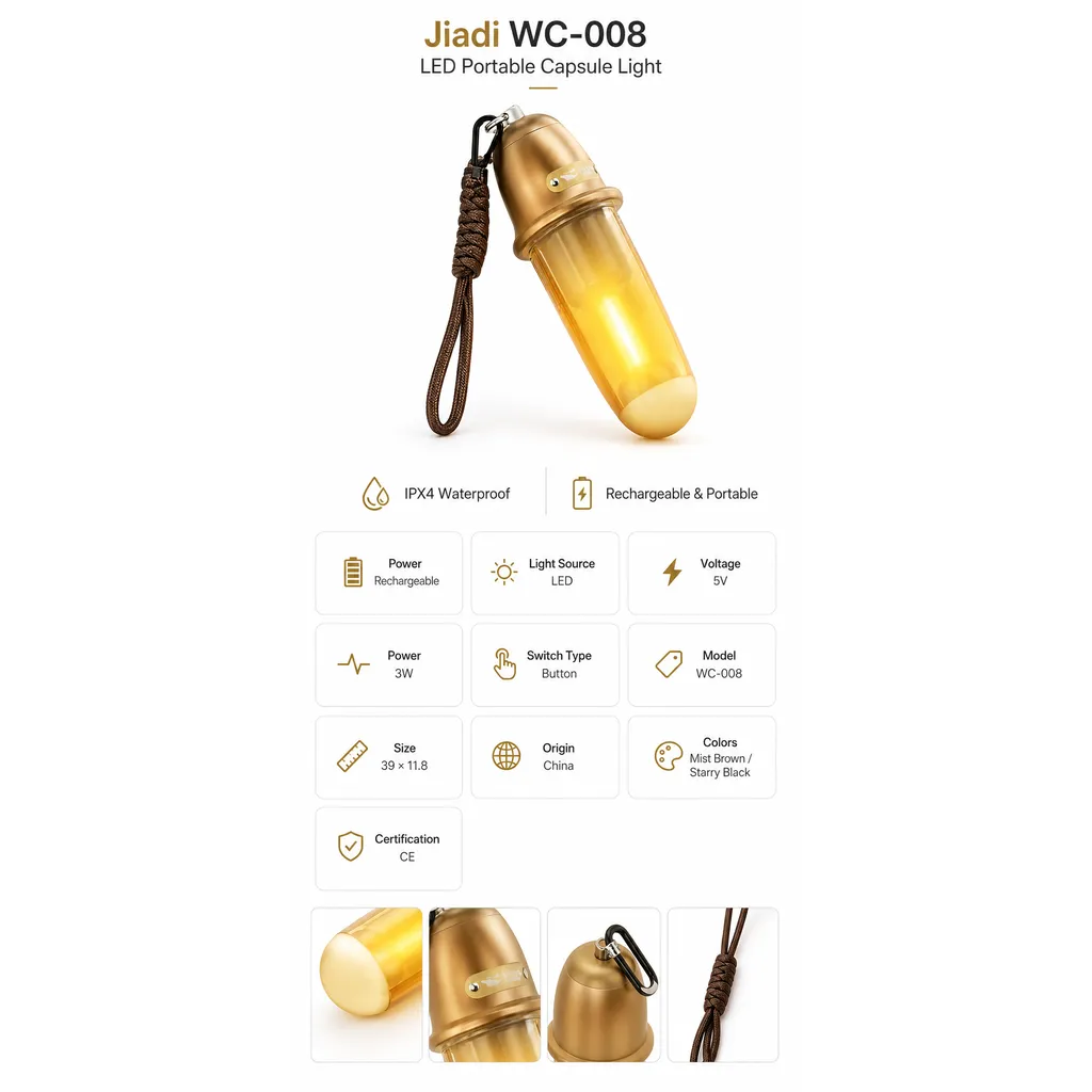 WC-008 G350 Rechargeable LED Camping Lamp
