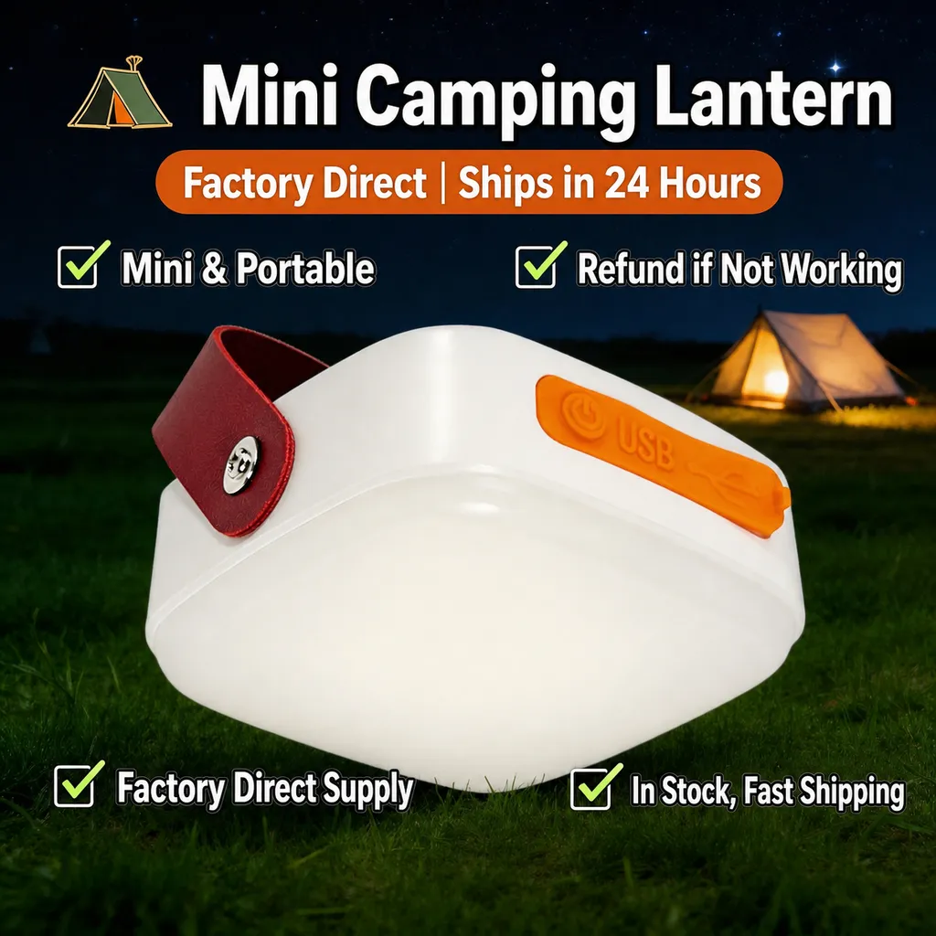 WC-012 Rechargeable LED Camping Lantern Solar Type-C Tent Light