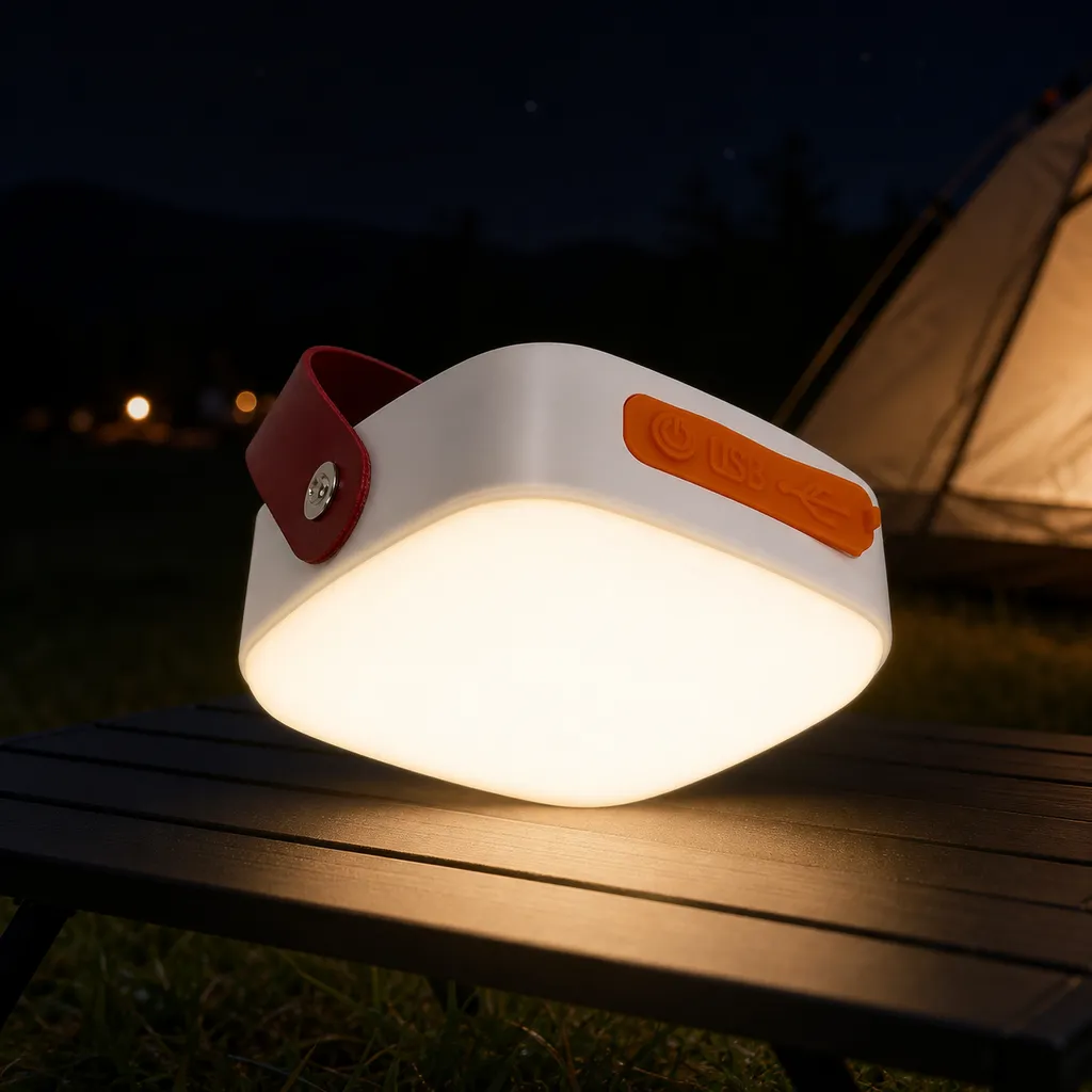 WC-012 Rechargeable LED Camping Lantern Solar Type-C Tent Light