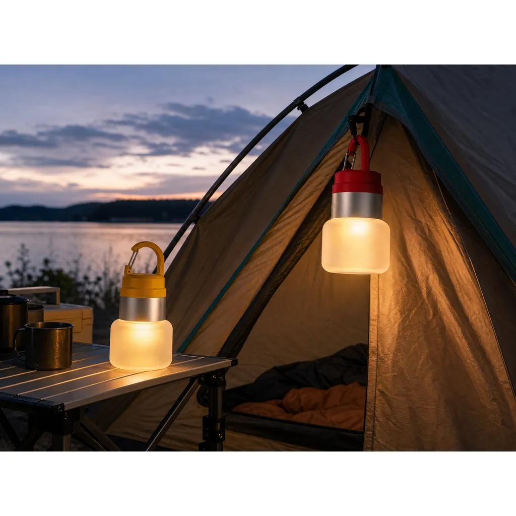 WC-102 Rechargeable LED Camping Lantern RGB Multi Color Hanging Tent Light