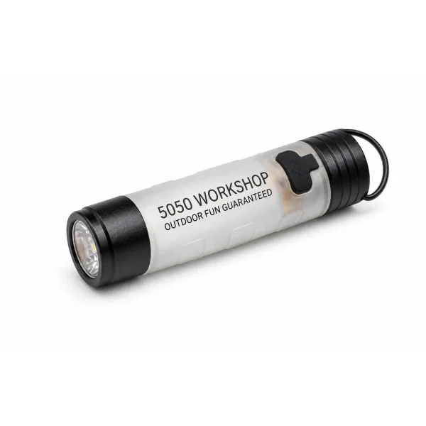 WC-105 Rechargeable LED Mini Keychain Flashlight Hand Press Plastic Torch
