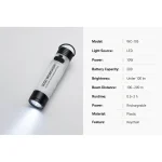 WC-105 Rechargeable LED Mini Keychain Flashlight Hand Press Plastic Torch