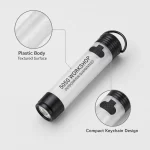 WC-105 Rechargeable LED Mini Keychain Flashlight Hand Press Plastic Torch