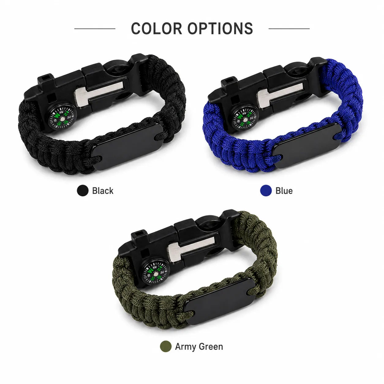 Multifunctional Paracord Survival Bracelet