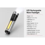 Wason Professional L-Shape Bendable Aluminum Alloy IP54 Flashlight Torch