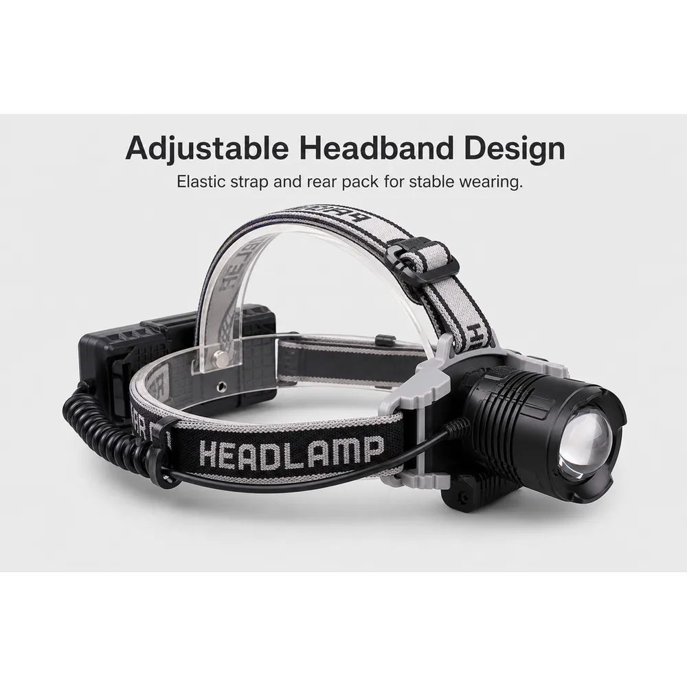 Aluminum Alloy Type-C USB Rechargeable IP65 Waterproof 18650