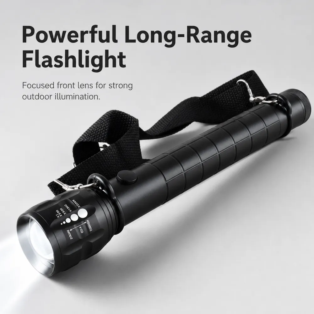 Super Long Range Tactical Zoom Focus XPE LED IP55